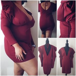 Deep V dress